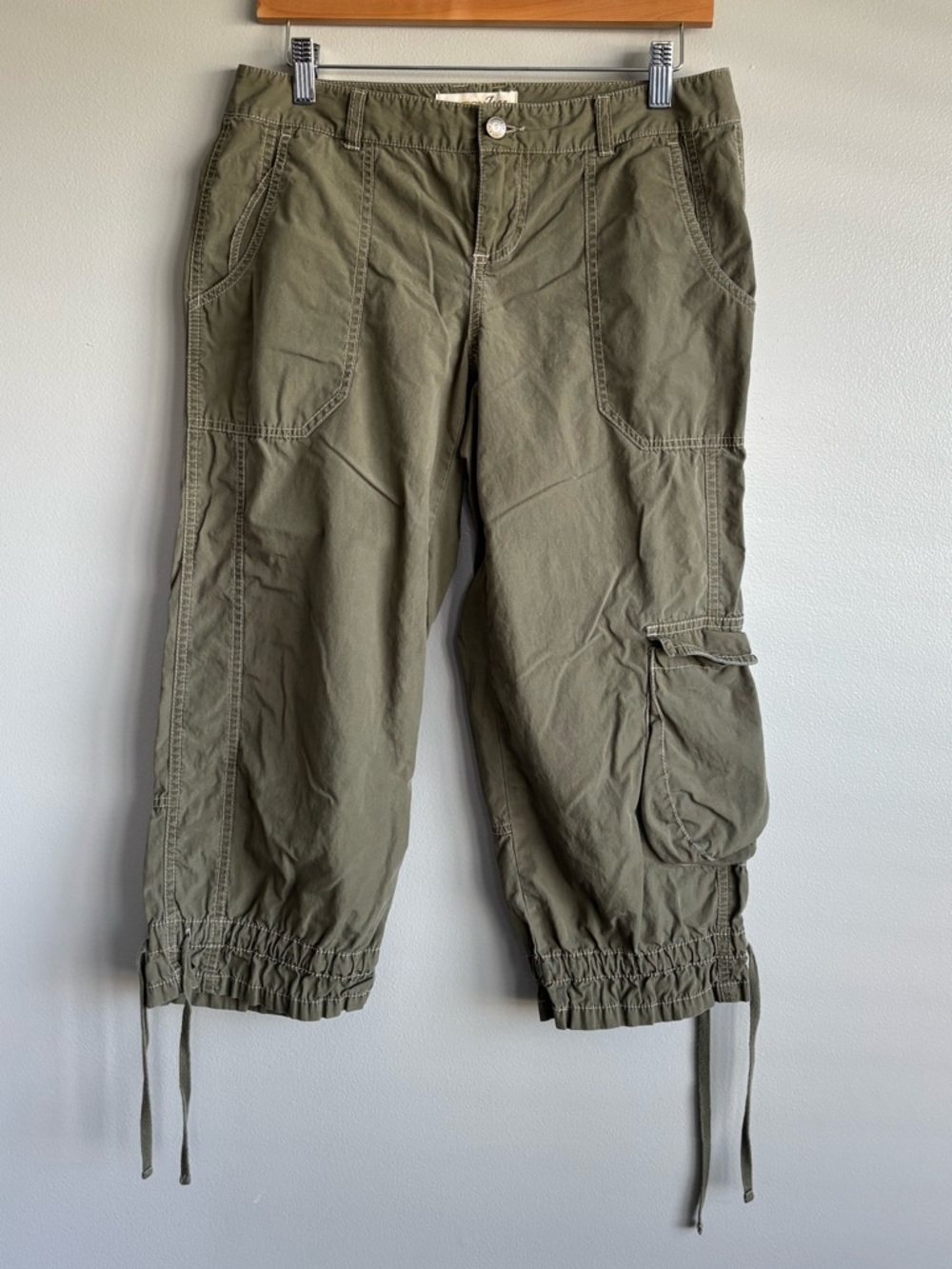 London Jeans Olive Chino Cargo Capri Pants Victoria’s Secret Y2K Women’s Sz 6